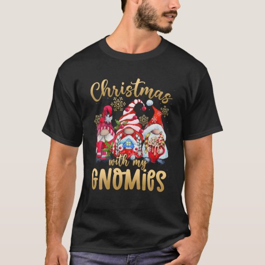 T-shirt Pyjamas de Noël Gnome Correspondance Famille Gnomi (Devant)