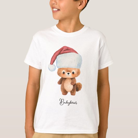 T-shirt Pyjamas d'ours mignon de Noël (Devant)