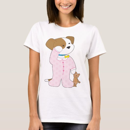 T-shirt Pyjamas mignons de chiot (Devant)