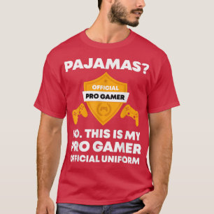 T-shirt Pyjamas No Pro Gamer Funny Jeux Vidéos Garçons Gra