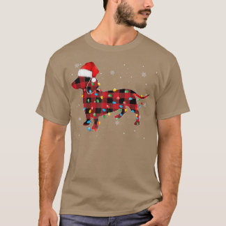 T-shirt Pyjamas Red Buffalo a planté Dachshund Chien de No