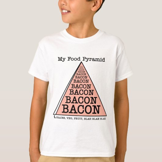 T-shirt Pyramide alimentaire de Bacon (Devant)