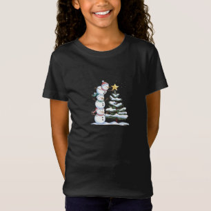 T-Shirt "Pyramide de neige décorant l'arbre de Noël"