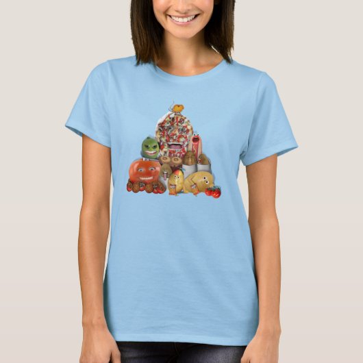 T-shirt Pyramide des aliments indésirables (Devant)