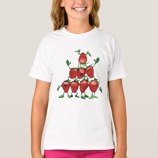 T-shirt Pyramide des fraises (Devant)