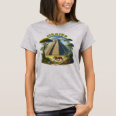 T-shirt Pyramide maya et jaguar Mexique (Devant)