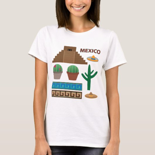 T-shirt pyramide mexicaine (Devant)