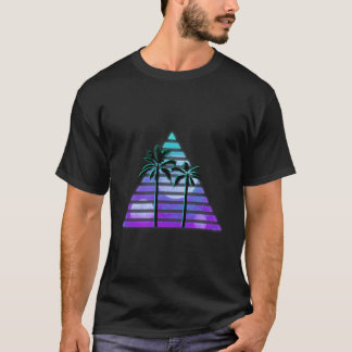 T-shirt Pyramide Palmiers Bleu Lune Triangle