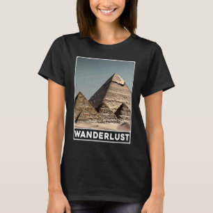T-shirt Pyramides de Gizeh Cairo Egypte Wanderlust