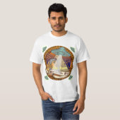 T-shirt Pyramides de Vaisseau Spatial Alien (Devant entier)