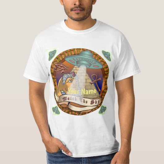 T-shirt Pyramides de Vaisseau Spatial Alien (Devant)