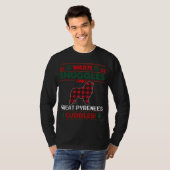 T-shirt Pyrénées de Noël Pyjama laide Noël (Devant entier)