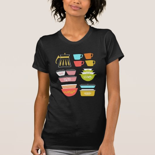 T-shirt Pyrex Pretties - vaisselle de cuisine en verre (Devant)