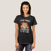 T-shirt Pyro Mains Addictives À La Flamme Feu lance-flamme (Devant entier)