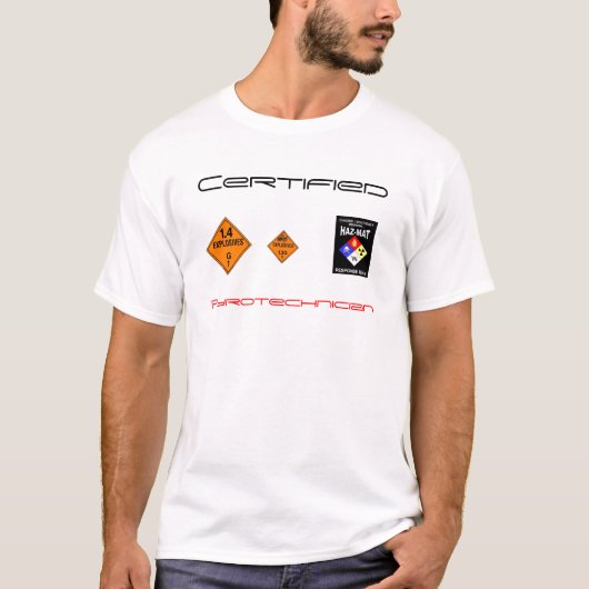 T-shirt Pyrotechnician certifié (Devant)