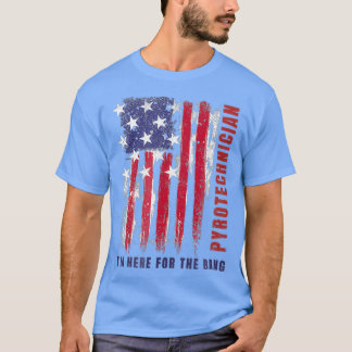 T-shirt Pyrotechnicien Pyrotechnique Drapeau Fireworks