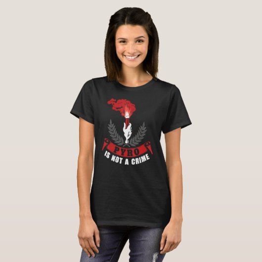 T-shirt Pyrotechnik Ist Kein Vrikommen Pyro N'Est Pas Un C (Devant entier)