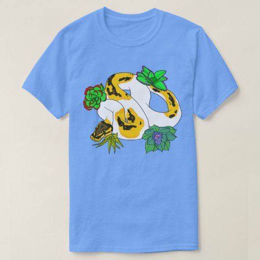 T-shirt Python à billes avec succulents (Design devant)