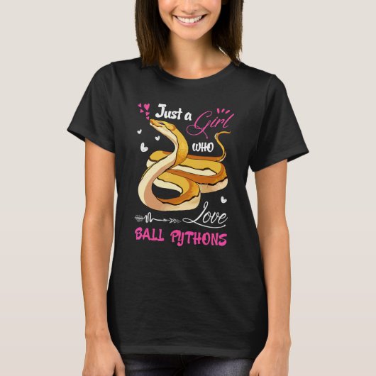T-shirt Python Balle Femme Juste Une Fille Qui Aime Les Py (Devant)