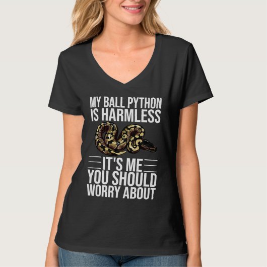 T-shirt Python Balle Serpent Hommes Femmes (Devant)