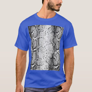 T-SHIRT PYTHON DE PEAU DE SNAKE NOIR ET BLANC PAR SOUS-FIL