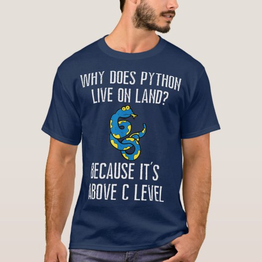 T-shirt Python Est Au-Dessus De C Niveau Drôle Programmati (Devant)