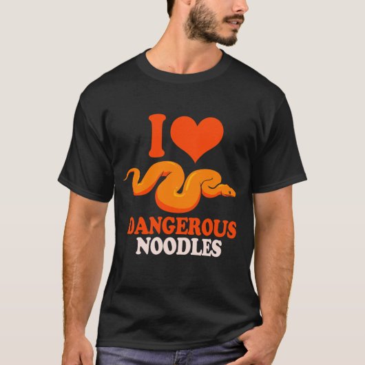 T-shirt Python Love Noodles dangereux Ball Python Snake (Devant)