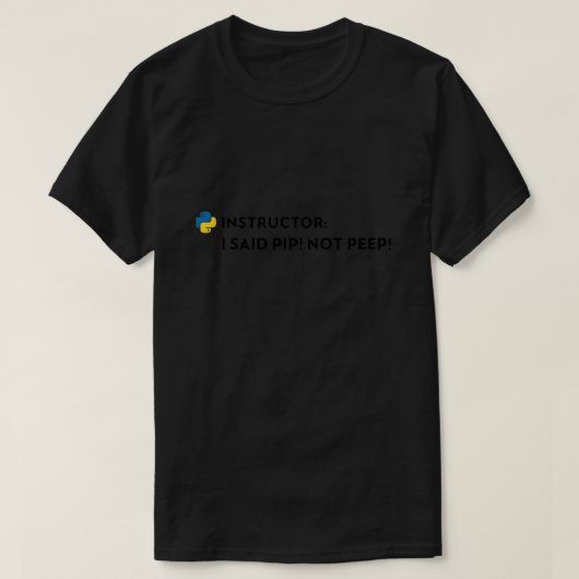 T-shirt Python pip (Design devant)