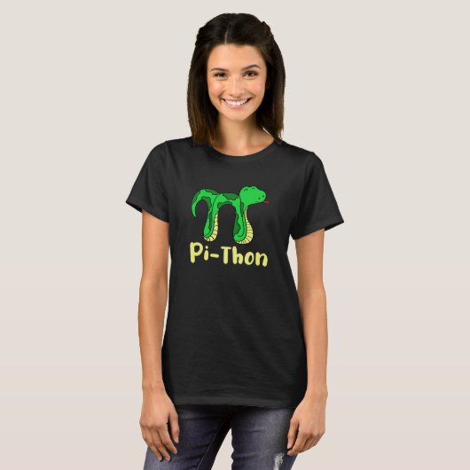 T-shirt Python Pithon Pi Symbol Fun Math Teacher Pi Day sn (Devant entier)