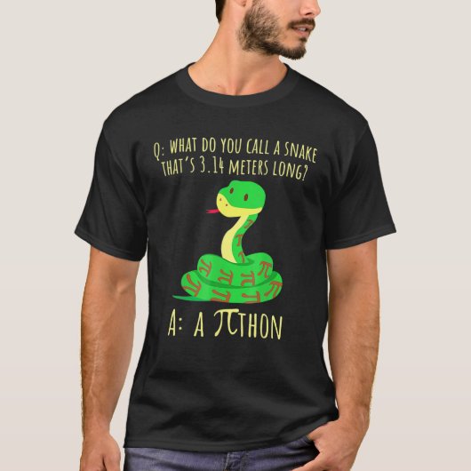 T-shirt Python Pithon Pi Symbole Funny Math Enseignant Pi (Devant)