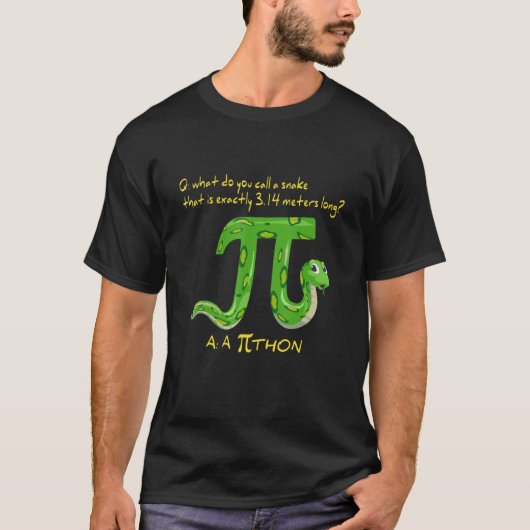 T-shirt Python Pithon Pi Symbole Funny Math Enseignant Pi (Devant)