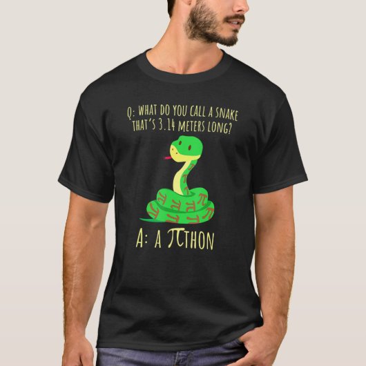 T-shirt Python Pithon Pi Symbole Funny Math Enseignant Pi (Devant)