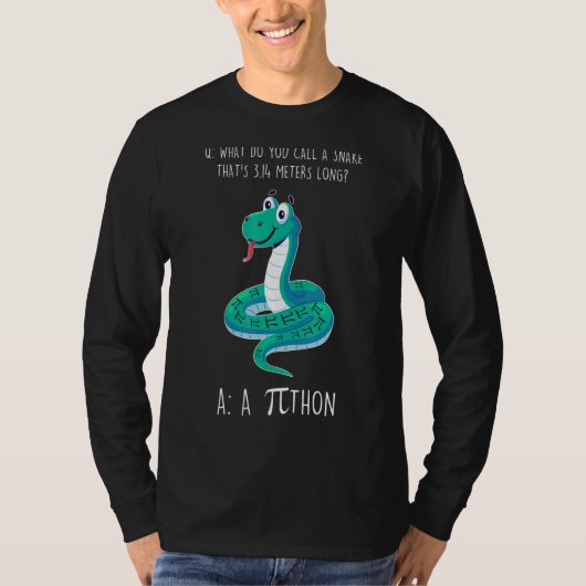 T-shirt Python Pithon Pi Symbole Funny Math Enseignant Pi (Devant)
