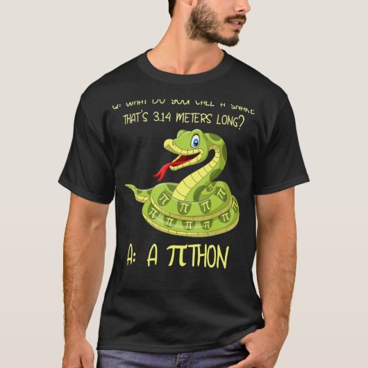 T-shirt Python Pithon Pi Symbole Funny Math Mathématique T (Devant)