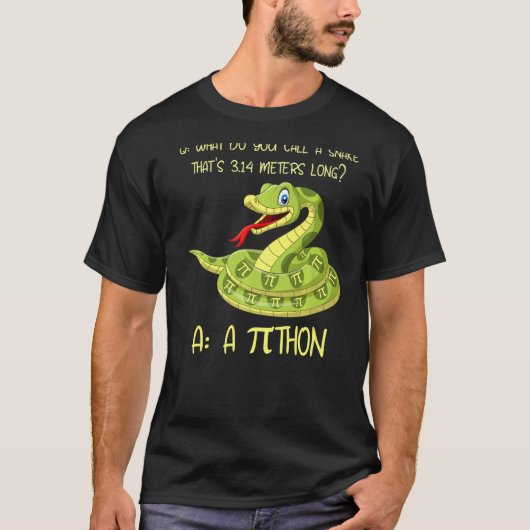 T-shirt Python Pithon Pi Symbole Funny Math Mathématique T (Devant)