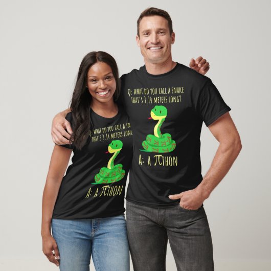 T-shirt Python Pithon Pi Symbole Math Enseignant Pi Jour (Unisexe)