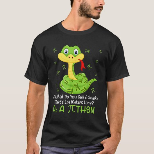 T-shirt Python Pithon Pi Symbole Math Enseignant Pi Jour (Devant)