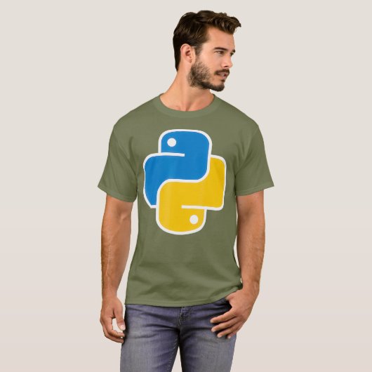 T-shirt Python Programmation Langue Code Logiciel (Devant entier)