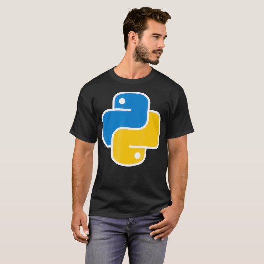 T-shirt Python Programmation Langue Code Logiciel (Devant entier)