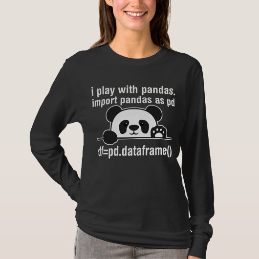 T-shirt Python Programmer IT Nerd Panda Programmation Humo (Devant)