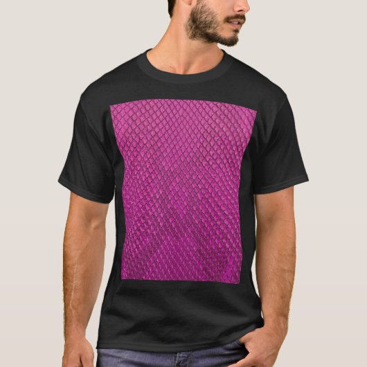 T-shirt Python rose : Texture de la peau de serpent. (Devant)