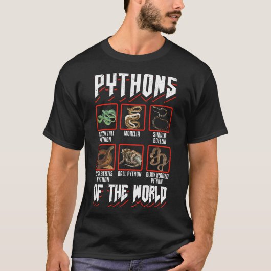 T-shirt Pythons Python De Balle Reptile De Serpent De Comp (Devant)