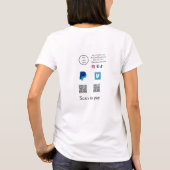 T-shirt Q R code PayPal venmo scanner payer ajouter médias (Dos)