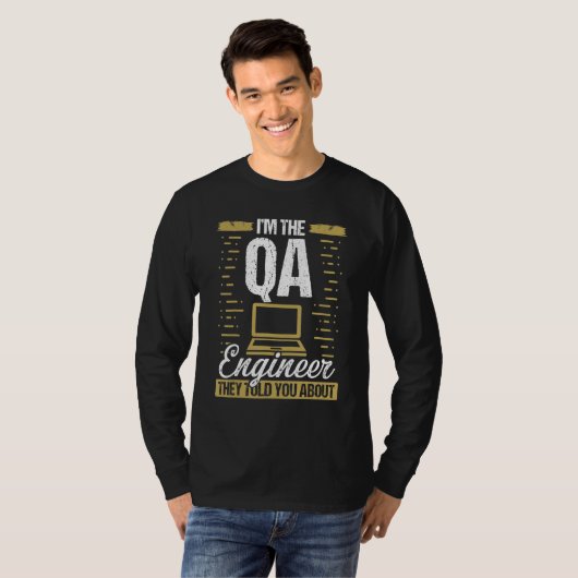 T-shirt QA Engineering Code Testing Quality Assurance Soft (Devant entier)