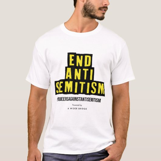 T-shirt QAA pour mettre fin à l'antisémitisme (Devant)