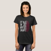 T-shirt Qatar c'est dans mon ADN mignon empreintes digital (Devant entier)