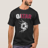 T-shirt Qatar Soccer Ball In Net Goal Soutenez Qatari Foo (Devant)