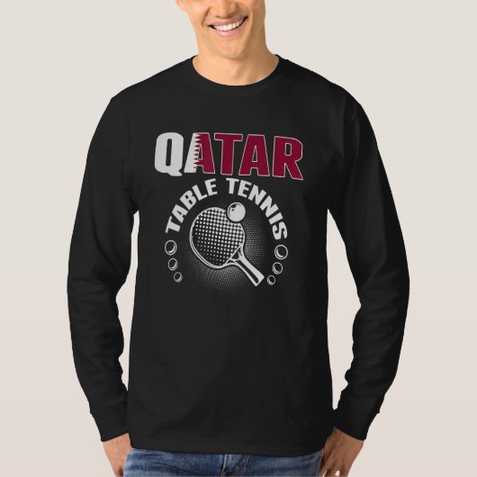 T-shirt Qatar Table Tennis     Support Qatari Ping Pong Te (Devant)