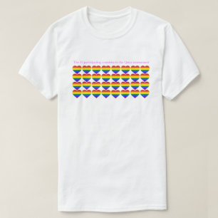 T-shirt Qatar Tournoi 32 Pays Drapeaux de fierté Coeurs