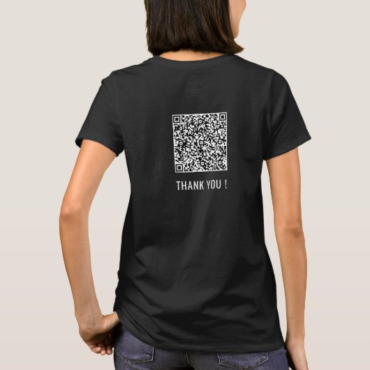 T-shirt QR Code Analyser vos informations Personalized Fun (Dos)